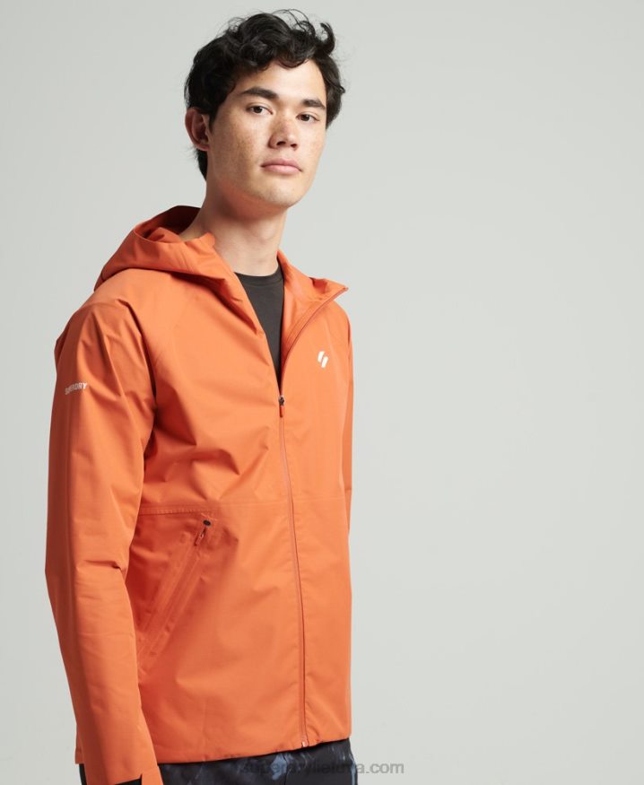 Superdry Waterproof Jacket Orange Men