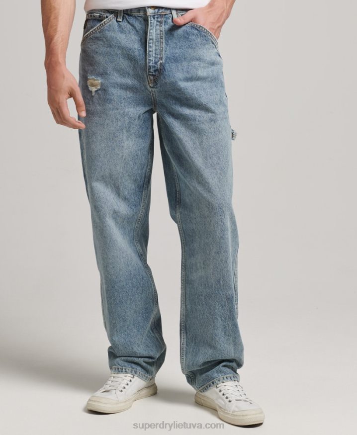 Superdry Organic Cotton Carpenter Jeans Light Blue Men