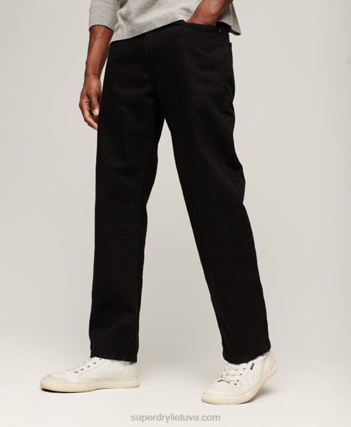 Superdry Organic Cotton Straight Jeans Black Men