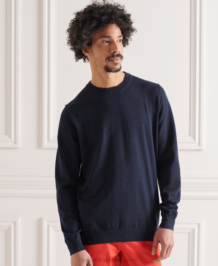 Superdry Coolmax Crew Knit Jumper Navy Men