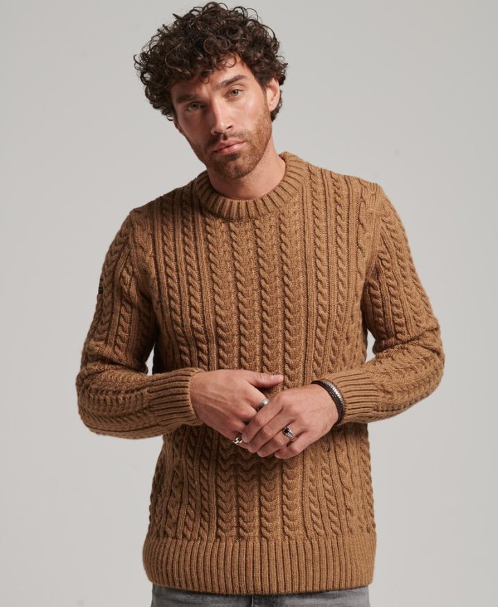 Superdry Jacob Crew Jumper Brown Men