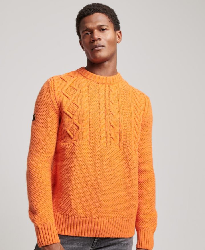 Superdry Jacob Crew Jumper Orange Men