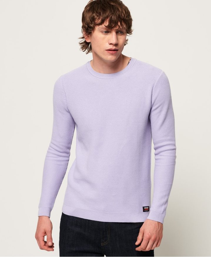 Superdry SUPIMA Cotton Crew jumper Purple Men