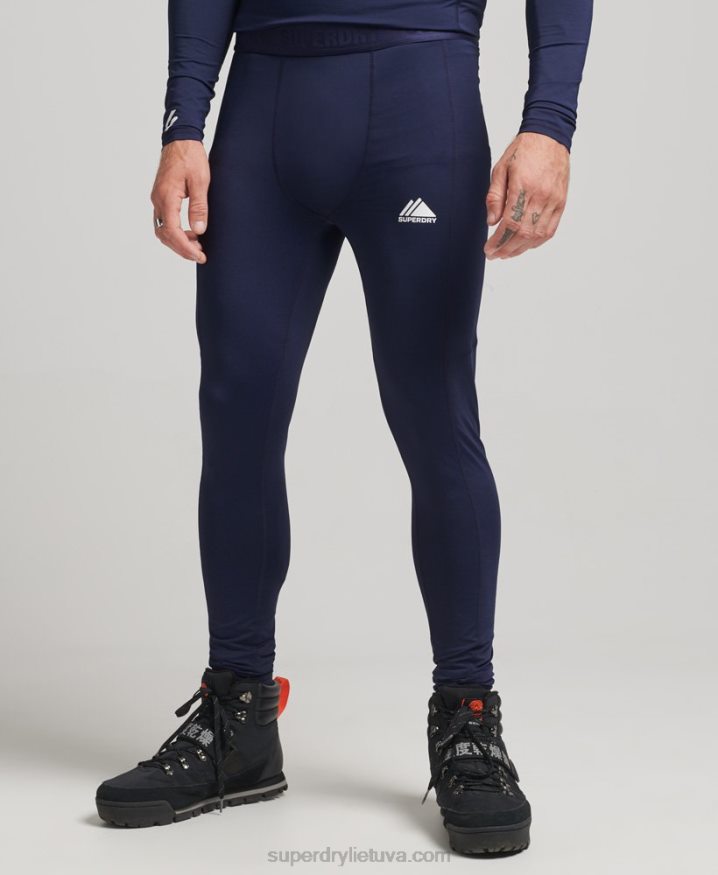 Superdry Base Layer Leggings Navy Men