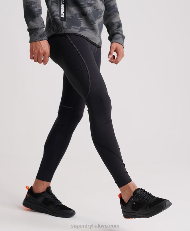 Superdry Performance Flock Compression Legging Black Men