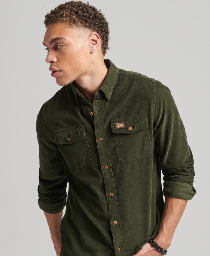 Superdry Trailsman Cord Shirt Green Men