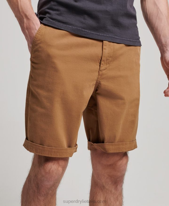 Superdry Officer Chino Shorts Brown Men