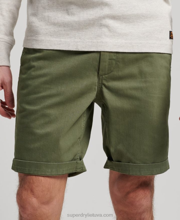 Superdry Officer Chino Shorts Khaki Men