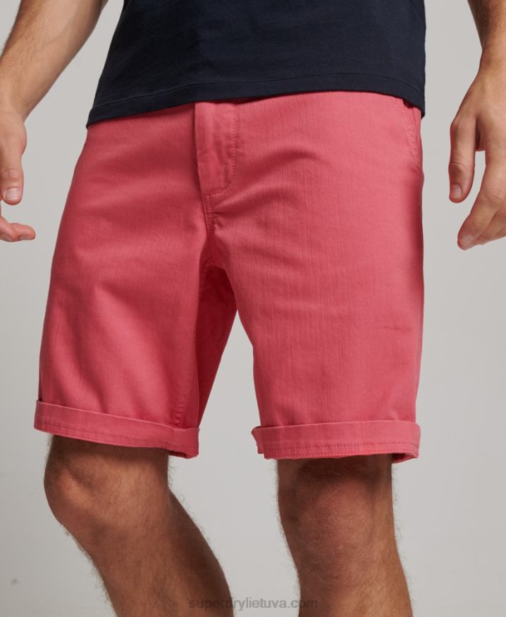 Superdry Officer Chino Shorts Pink Men