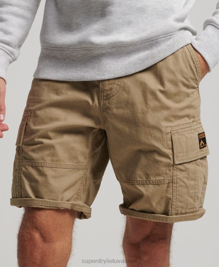 Superdry Organic Cotton Heavy Cargo Shorts Beige Men