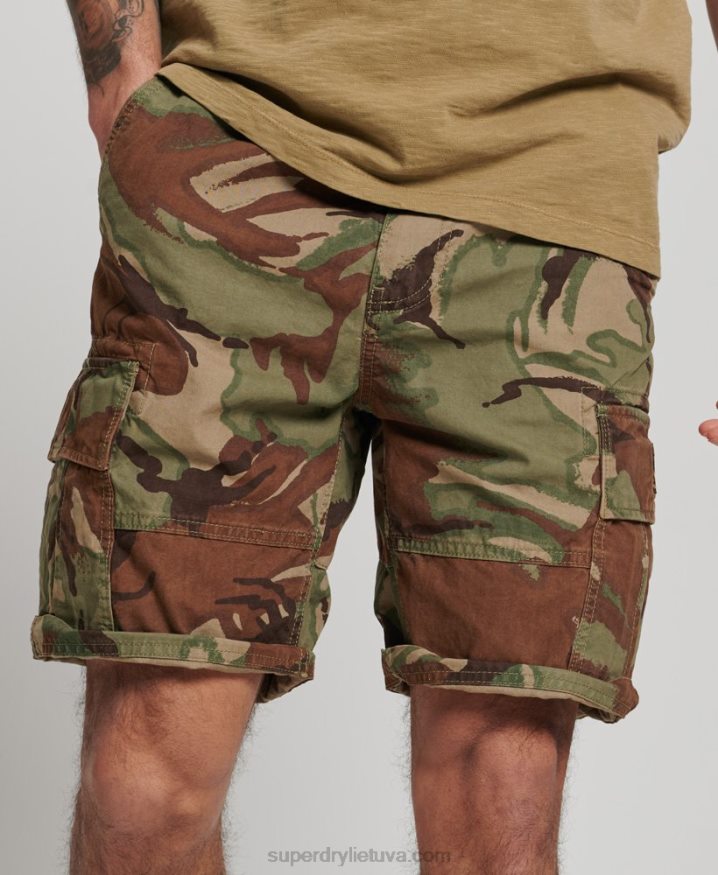 Superdry Organic Cotton Heavy Cargo Shorts Green Men