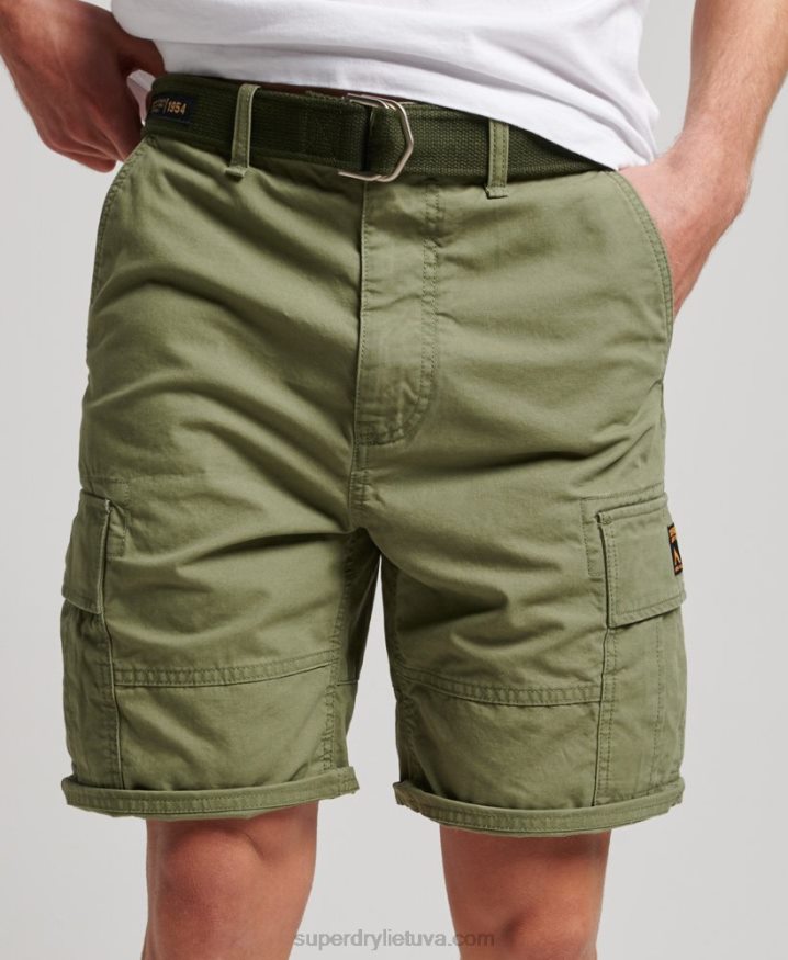 Superdry Organic Cotton Heavy Cargo Shorts Khaki Men