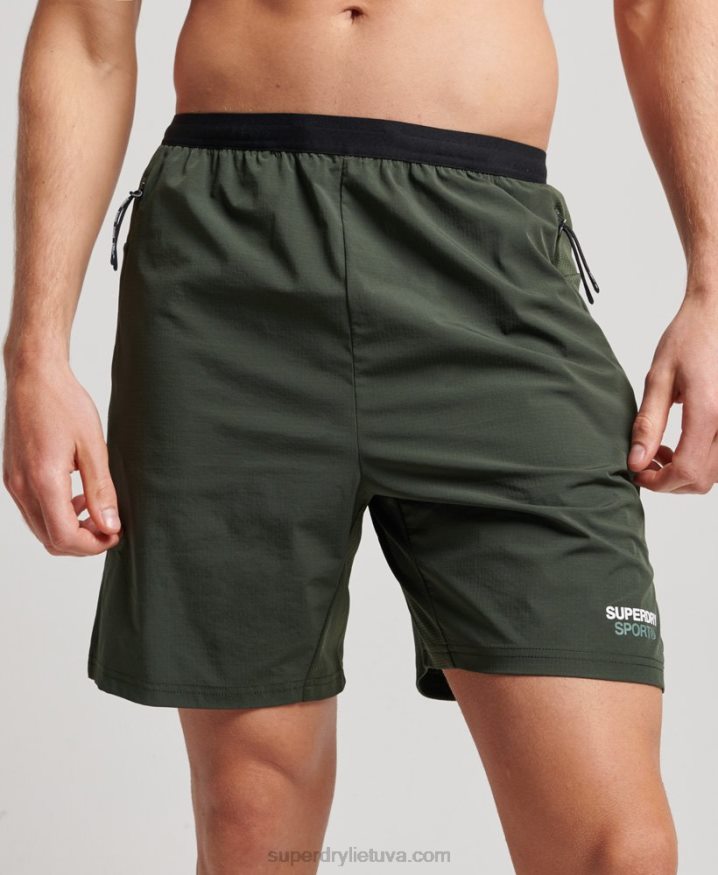 Superdry Train Hybrid Shorts Green Men