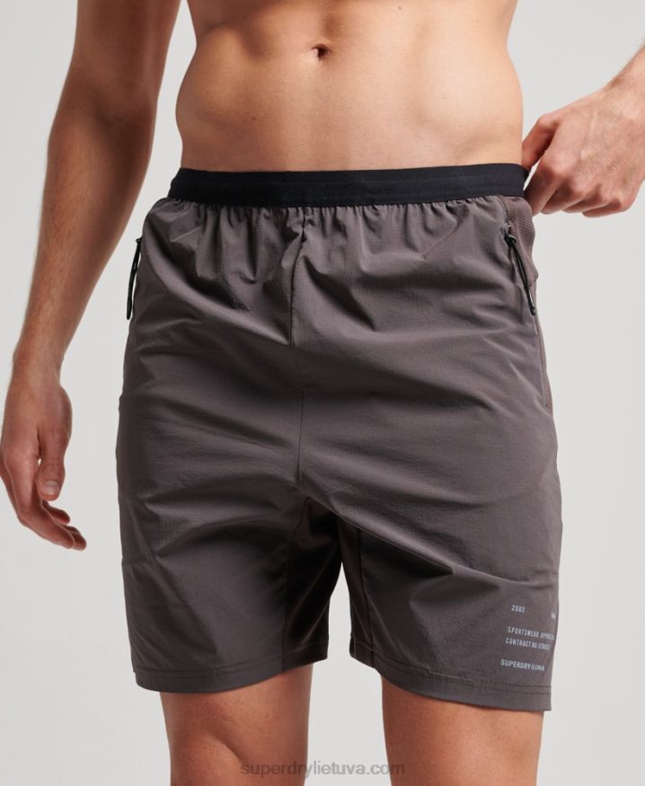 Superdry Train Hybrid Shorts Grey Men