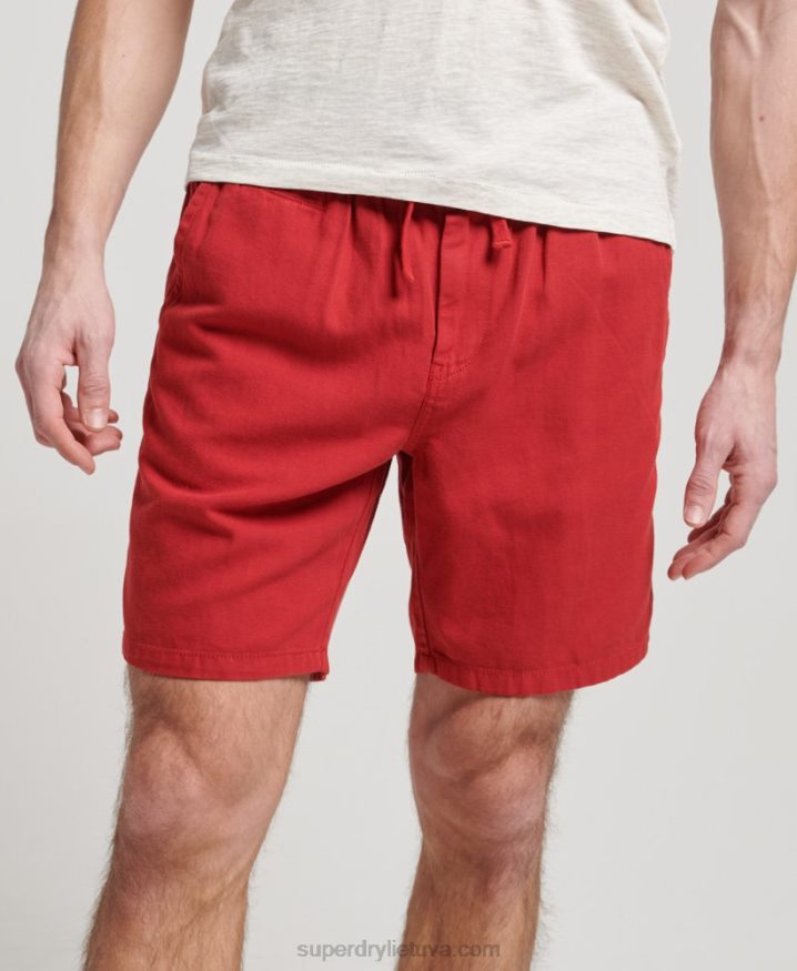 Superdry Vintage Overdyed Shorts Red Men Superdry Vintage Overdyed Shorts Red Men