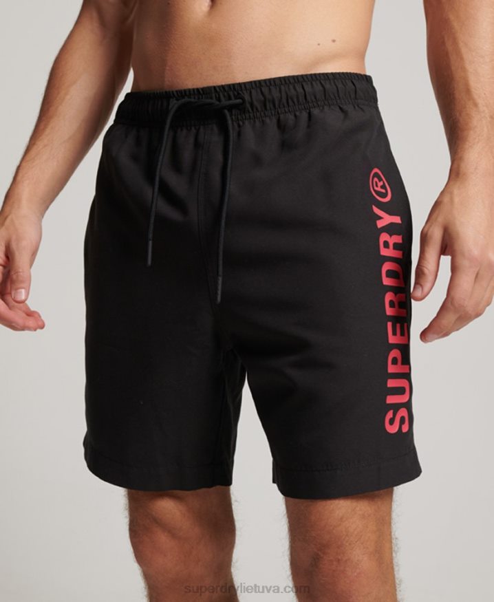 Superdry Core Sport 17 Inch Recycled Swim Shorts Black Men Superdry Core Sport 17 Inch Recycled Swim Shorts Black Men