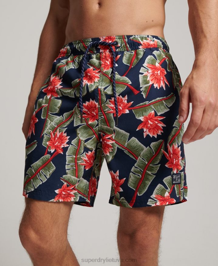 Superdry Hawaiian Recycled Swim Shorts Navy Men