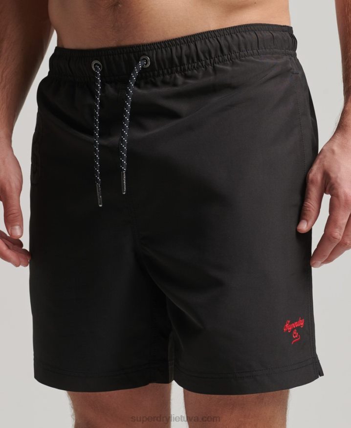 Superdry Polo Recycled Swim Shorts Dark Grey Men