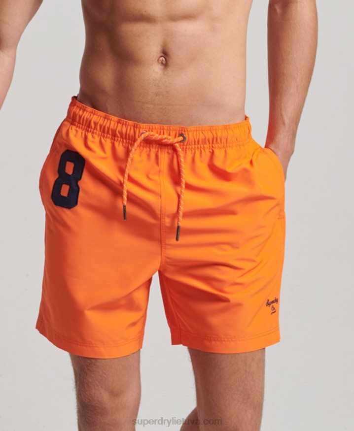 Superdry Polo Recycled Swim Shorts Orange Men