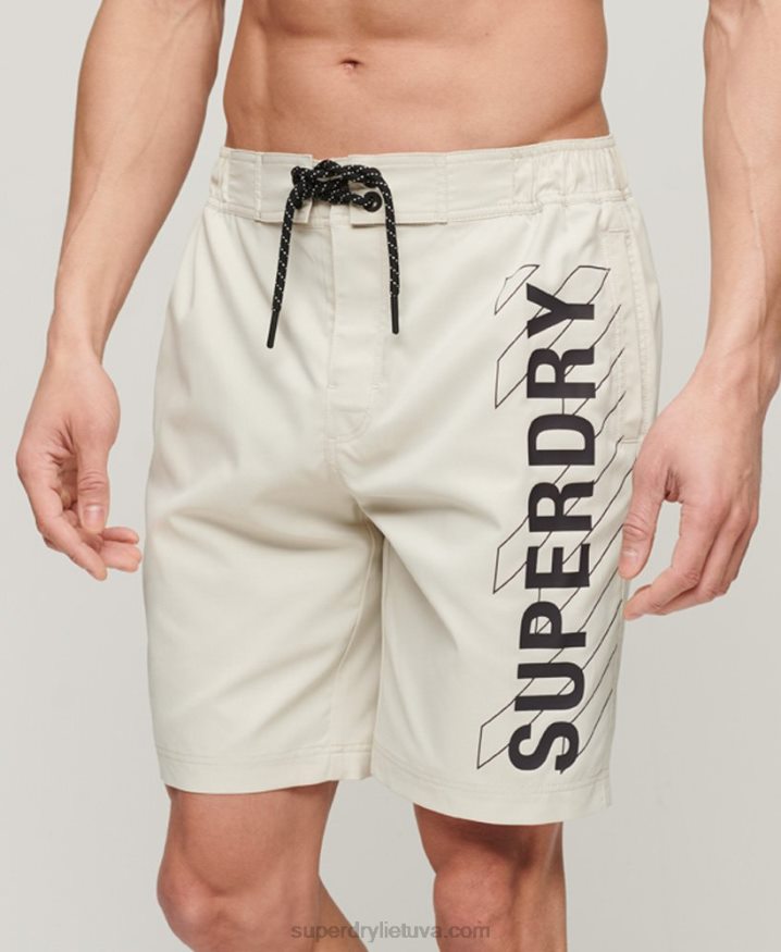 Superdry Sportswear Recycled Board Shorts Beige Men