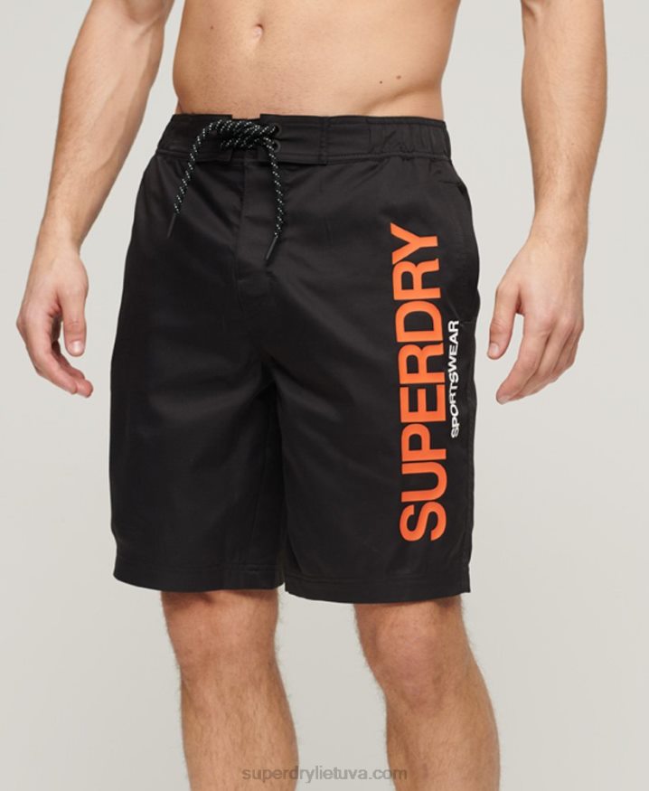 Superdry Sportswear Recycled Board Shorts Black Men