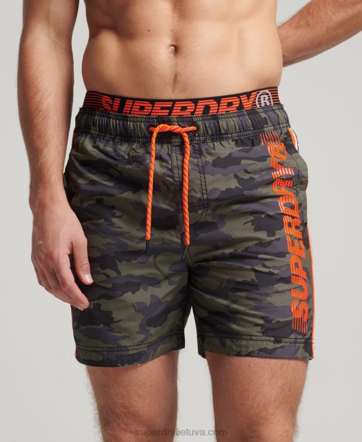 Superdry State Volley Swim Shorts Green Men