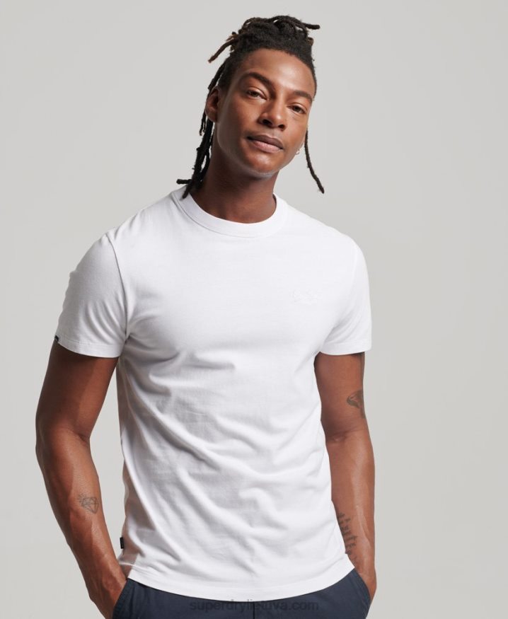 Superdry Organic Cotton Essential Logo T-Shirt White Men