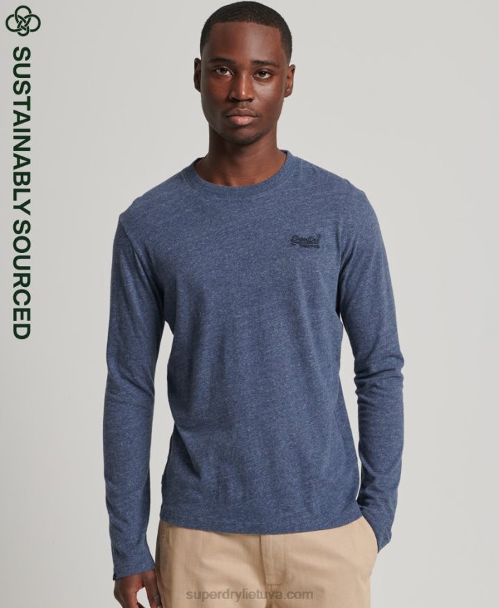 Superdry Organic Cotton Vintage Logo Embroidered Top Navy Men Superdry Organic Cotton Vintage Logo Embroidered Top Navy Men