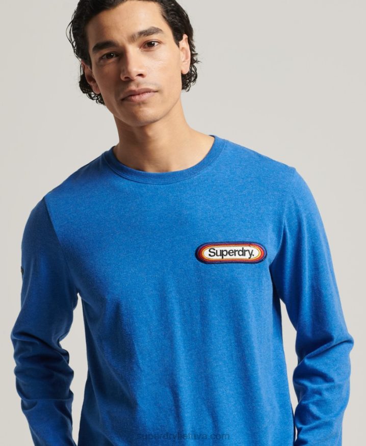 Superdry Vintage Core Logo Seasonal Top Blue Men Superdry Vintage Core Logo Seasonal Top Blue Men