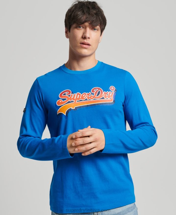 Superdry Vintage Logo Seasonal Top Blue Men Superdry Vintage Logo Seasonal Top Blue Men