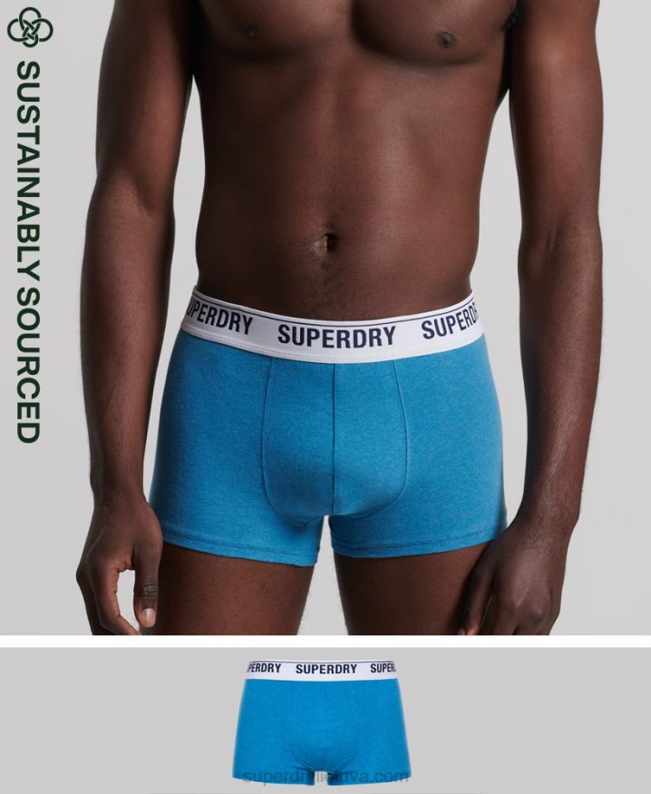 Superdry Organic Cotton Trunk Single Pack Blue Men