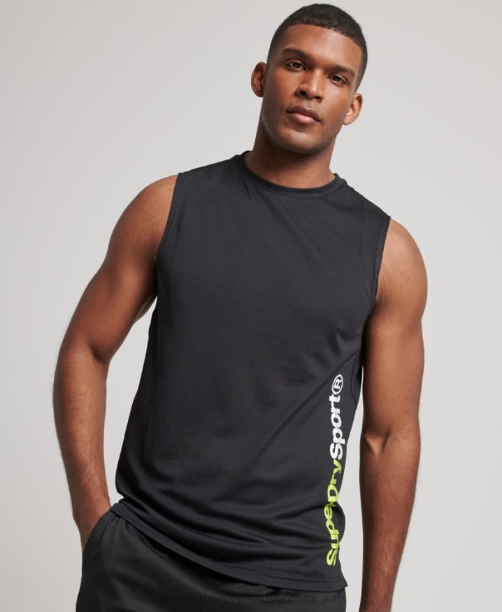 Superdry Active Vest Top Black Men