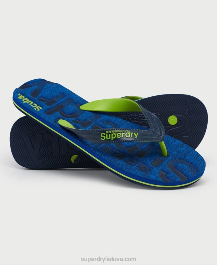 Superdry Essential Logo Flip Flops Dark Blue Men