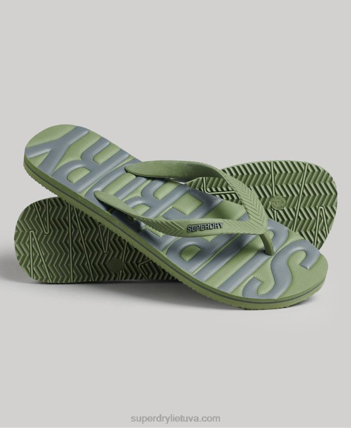 Superdry Vegan Flip Flops Khaki Men