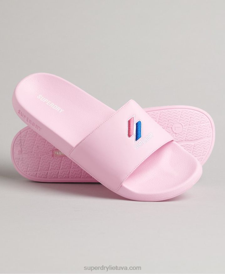 Superdry Code Essential Pool Sliders Pink Men