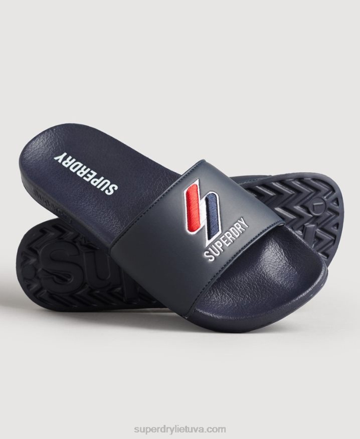 Superdry Core Pool Sliders Navy Men