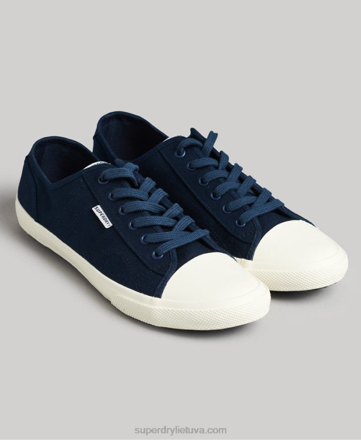 Superdry Vegan Canvas Casual Trainers Navy Men