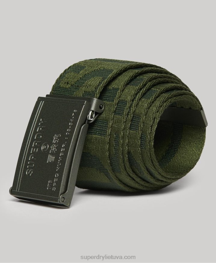 Superdry Webbing Belt Green Women