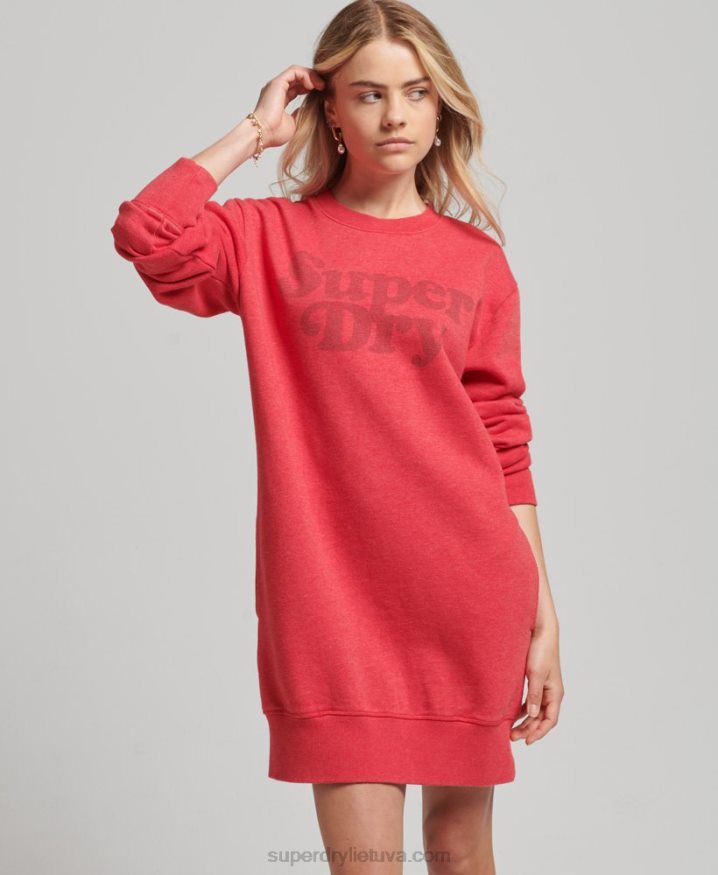 Superdry Cooper Classic Dress Red Women