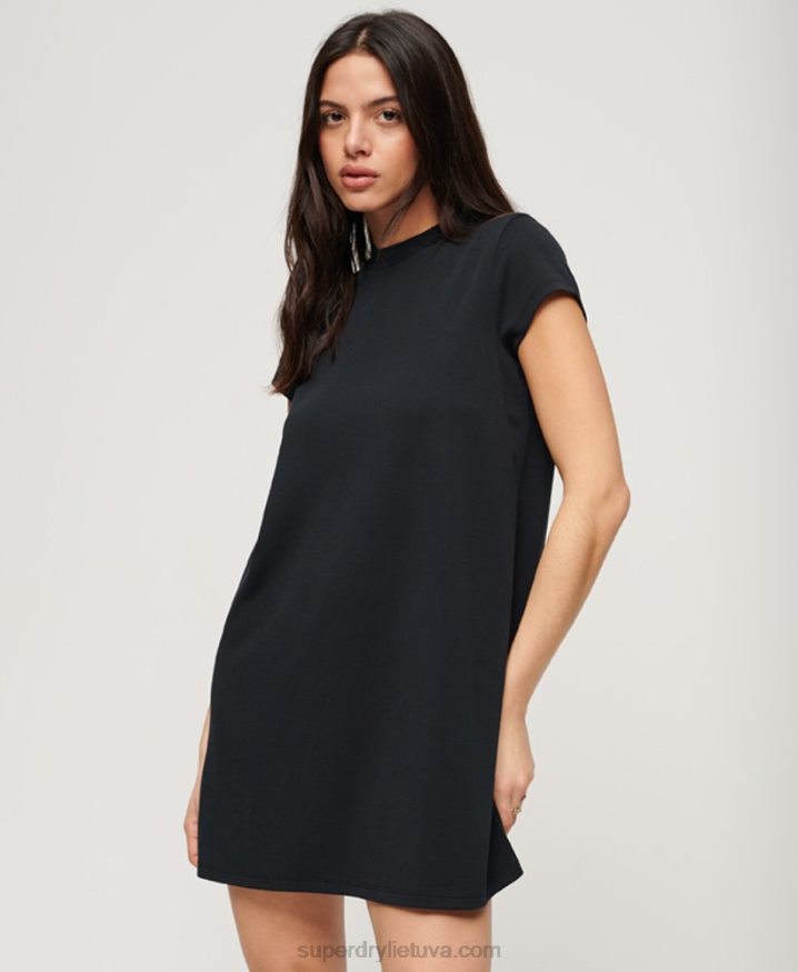 Superdry Short Sleeve A-line Mini Dress Black Women