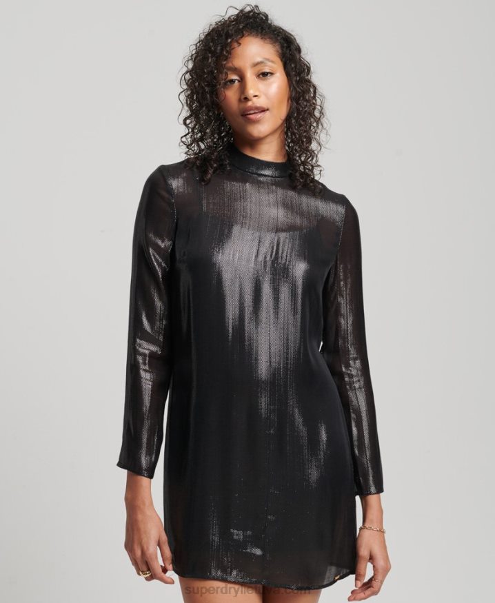 Superdry Studios Sparkle Dress Black Women