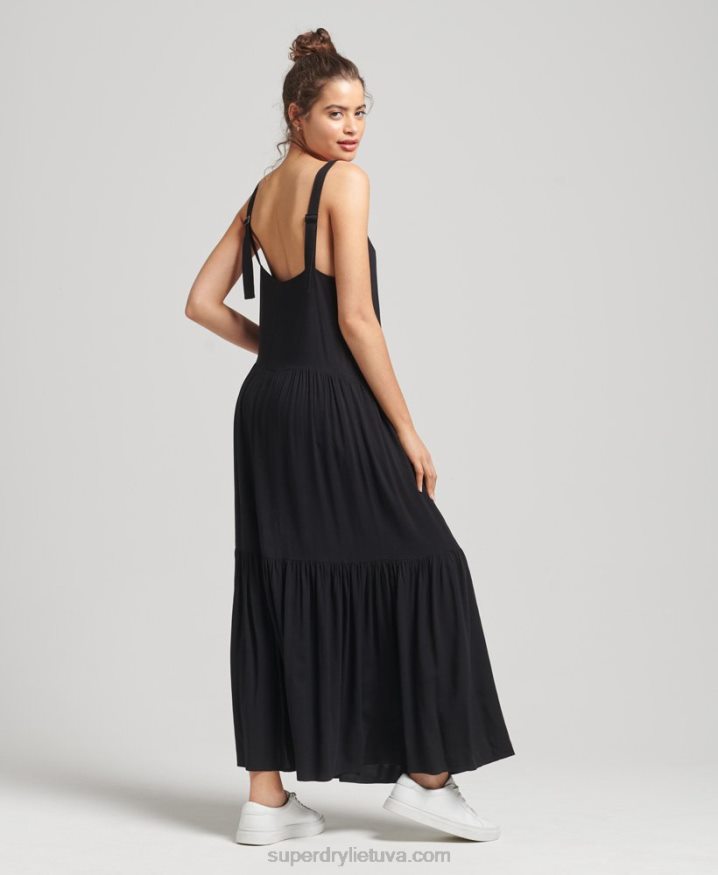 Superdry Studios Woven Maxi Dress Black Women