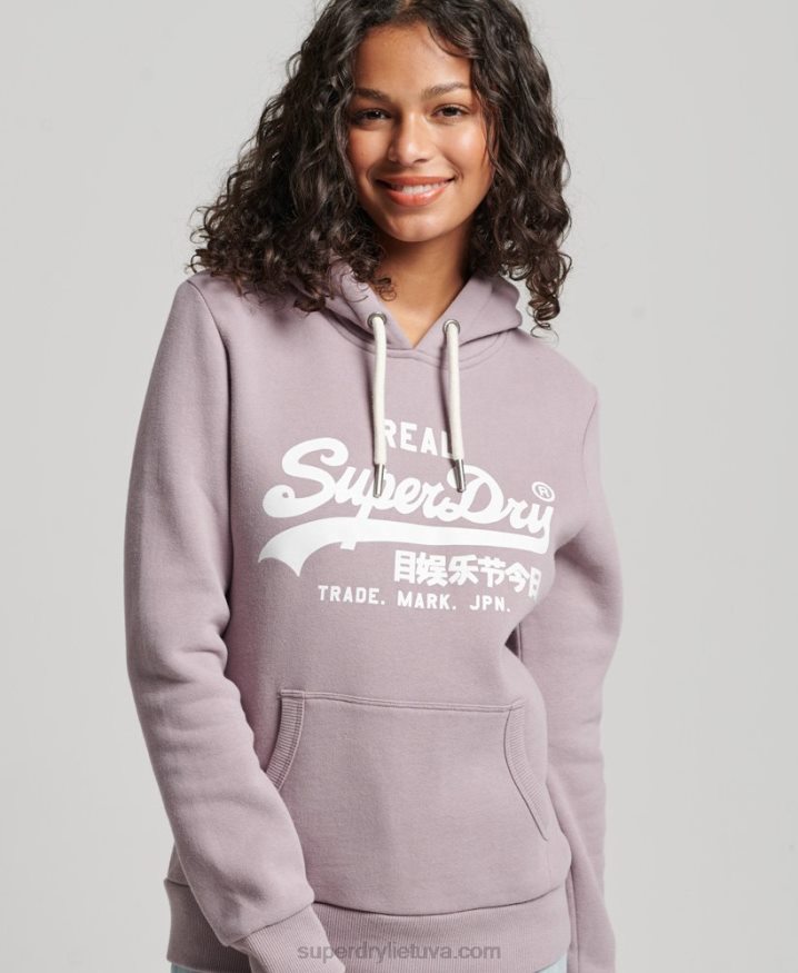 Superdry Embellished Hoodie Purple Women