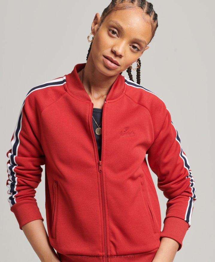 Superdry Tricot Track Top Red Women