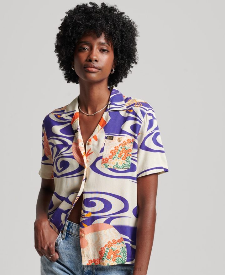 Superdry Beach Resort Shirt Blue Women