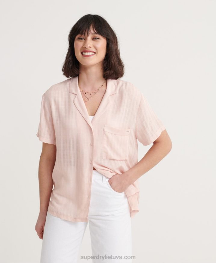 Superdry Fleur Resort Shirt Pink Women