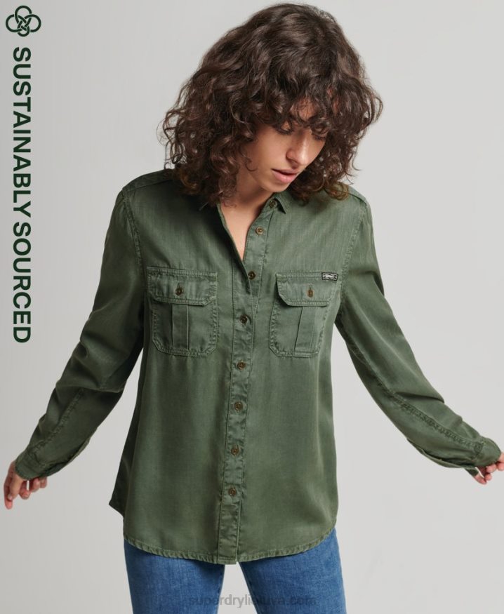 Superdry Military Shirt Green Women