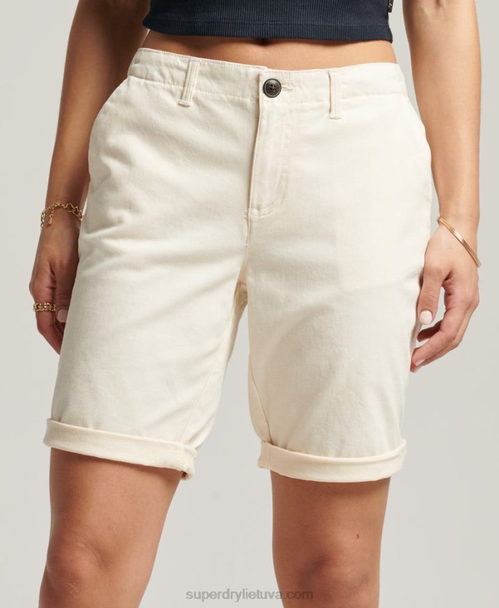 Superdry City Chino Shorts Cream Women