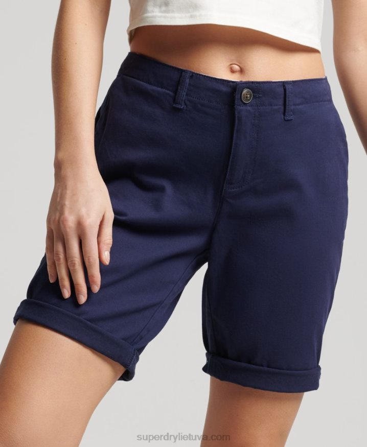 Superdry City Chino Shorts Navy Women