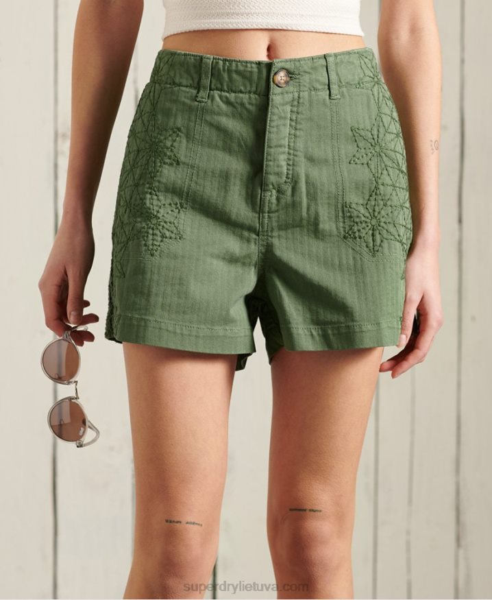 Superdry Fatigue Shorts Green Women